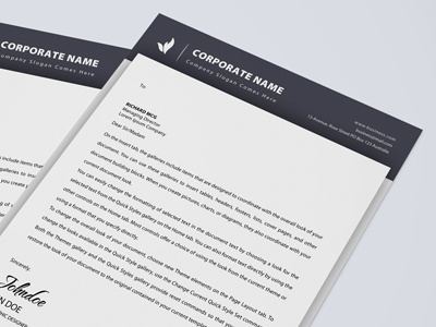Corporate Letter Head (05-Colors + 03-Formats)