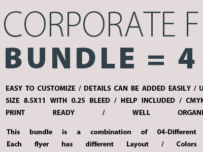 Corporate Flyer Bundle (4 in 1) bundle consulting corporate corporate bundle corporate flyer flyer multi purpose multipurpose pack print simple templat