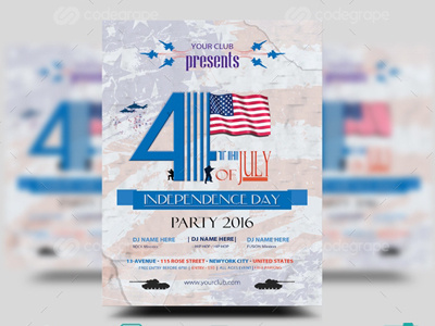 4th of July Party Flyer 3d 4th of july america american american flag event firework four july independence day independence event july