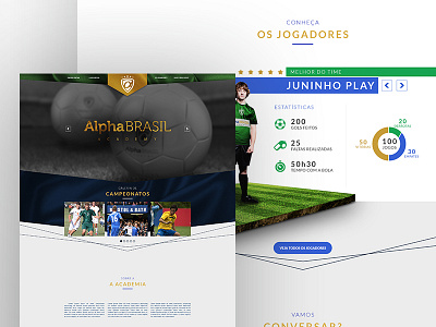Alpha Brasil Academy design futebol interface soccer soccer team ui user experience ux