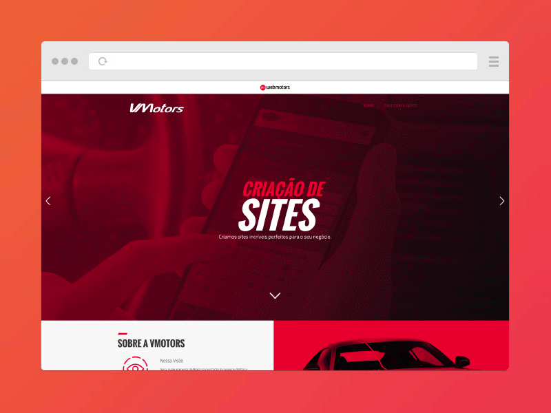Vmotors site design interface ui user experience ux