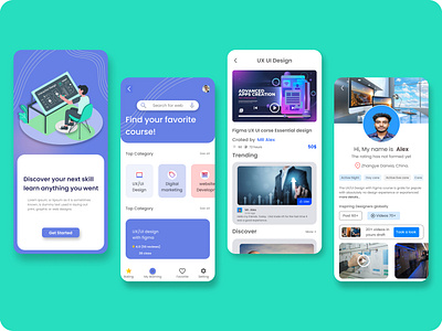 UX UI Designer concept mobile app