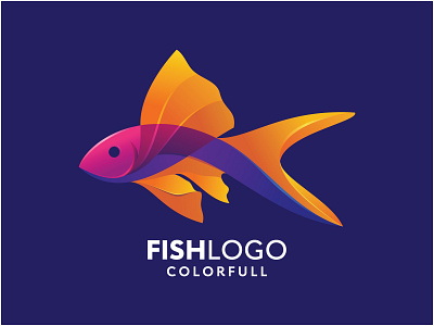 colorful fish logo animation design fish graphic design icon logo vector
