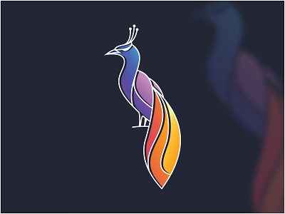 peacock logo concept
