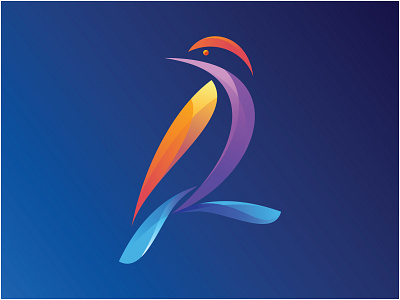 abstract bird logo colorfull abstract animation bird branding colour design graphic design icon illustration logo vector