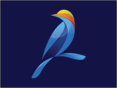 logo bird abstract animation bird branding color design graphic design icon illustration logo vector