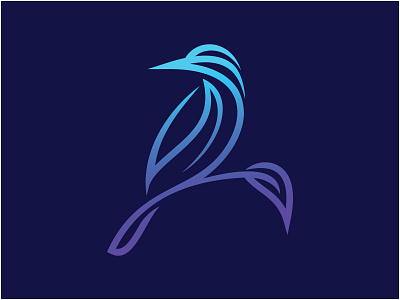 outline bird gradient animation bird branding design graphic design icon illustration logo motion graphics vector