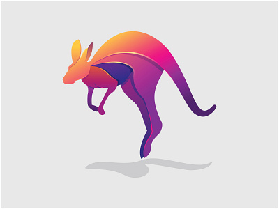 Kangaroo logo design animation branding design graphic design icon illustration kangoroo logo motion graphics vector