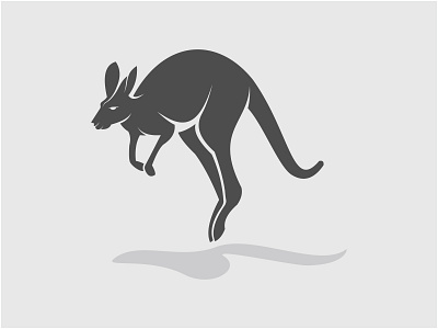 silhouette kangoroo logo design animation branding design graphic design icon illustration kang kangoroo logo motion graphics vector