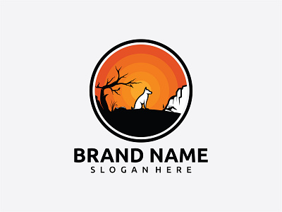 Wild wolf life and adventure icon, emblem animation branding design graphic design icon illustration logo vector