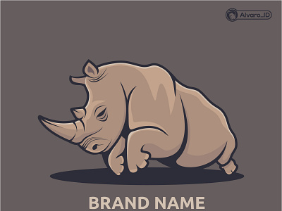 rhino logo illustration animation branding design graphic graphic design icon illustration logo motion graphics vector