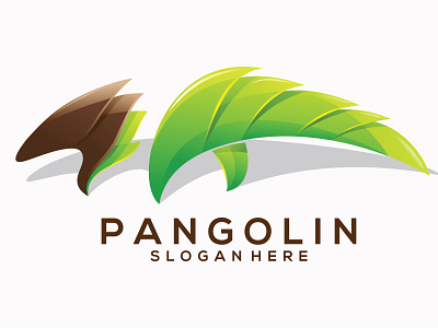 pangolin logo concept colorful