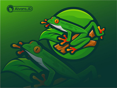 frog logo template esports animation branding design esports frog graphic design icon illustration logo template vector
