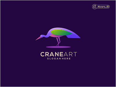 crane bird logo animation branding design graphic design icon illustration logo vector