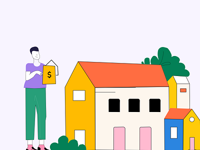 Home Loan Illustration adobe branding color colorful design figma graphic design home illustration illustrations loan money vector