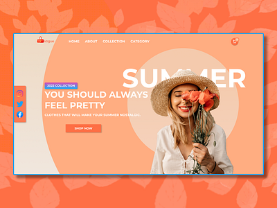 SUMMER SHOP Landing Page Design