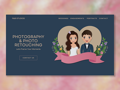 PHOTO STUDIO landing page design branding elegant design graphic design homepage design photo studio photography website trending ui web design website