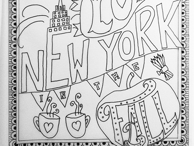 NY in the Fall course fall fun handlettering new york