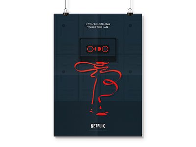 Netflix 13 Reasons Why - Minimal Poster Design