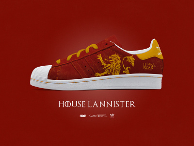 Game of Thrones - Custom Adidas Superstar - House Lannister adidas footwear game of thrones hbo lannister ray doyle superstar