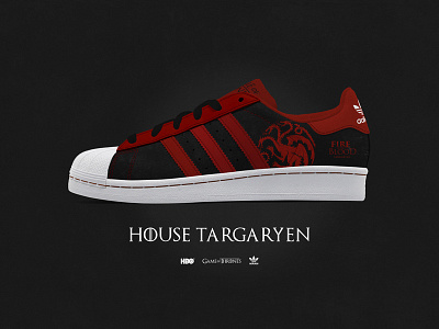 Game of Thrones - Custom Adidas Superstar - House Targaryen