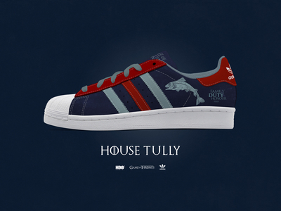 Game of Thrones - Custom Adidas Superstar - House Tully adidas footwear game of thrones hbo ray doyle superstar tully