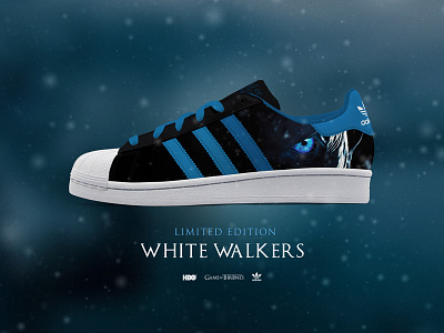 Game of Thrones - Custom Adidas Superstar - White Walkers