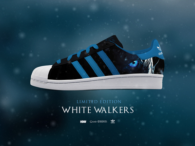 Game of Thrones - Custom Adidas Superstar - White Walkers adidas footwear game of thrones hbo ray doyle superstar white walker