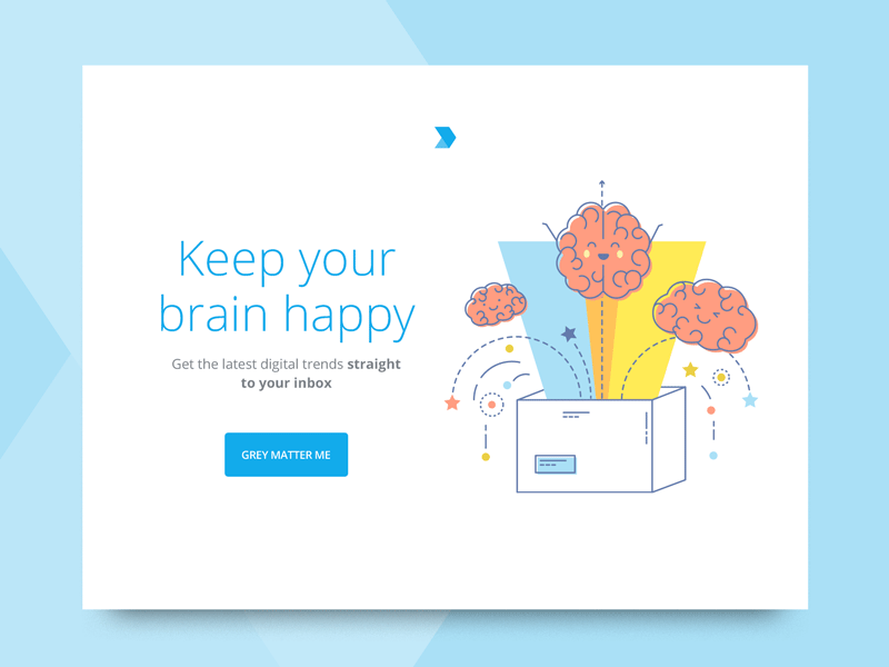 Email Subscription brain email form illustration pop up ray doyle sign up vector white