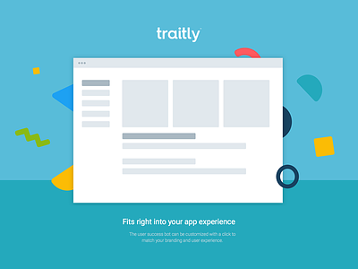 traitly - Widget Design ai blue branding graphics gui saas shapes sketch ux vector web widget