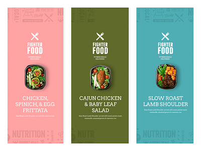 FighterFood Product Labels branding design food logo mockup print product branding retail typography