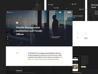 Wealth Management design homepage landing management platform ui wealth web website