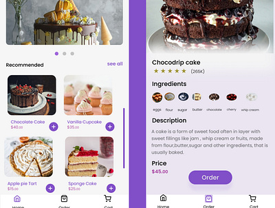 Cake app design 3d ui