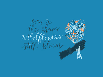 26/100 100dayproject adobefresco illustration quote art wildflowers