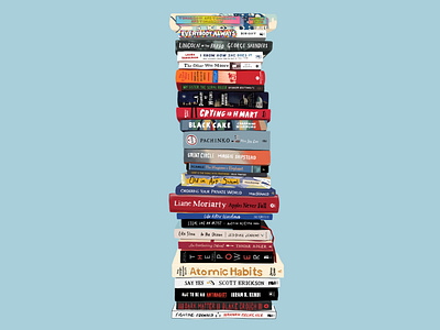 2022 Reads adobefresco book stack bookdesign books illustration reading challenge
