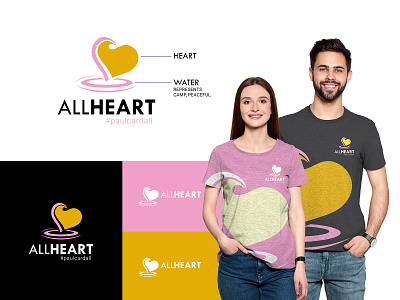 All Heart Logo Design branding branding design calm classy clean corporate creative graphicdesign heart identity logo logodesign logotype music peaceful premium tshirt tshirts