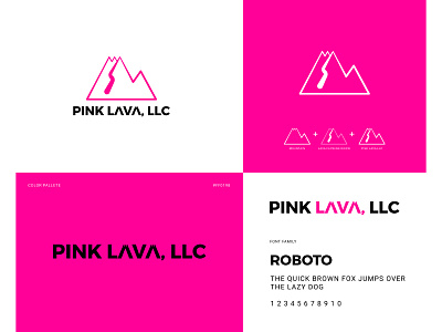 PINK LAVA LLC Logo branding creative design hawaii identity lava lava river logo logo design volcano
