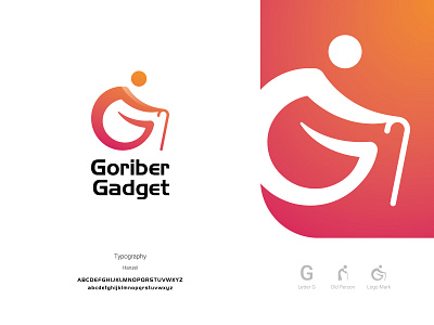 Goriber Gadget Logo accessories branding branding and identity clean creative gadget icon identity illustration letter g logo logotype old man poor logo