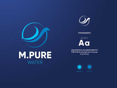 M.Pure Water blue branding branding design branding identity icon identity logo logo design logomark logotype pool swimming water