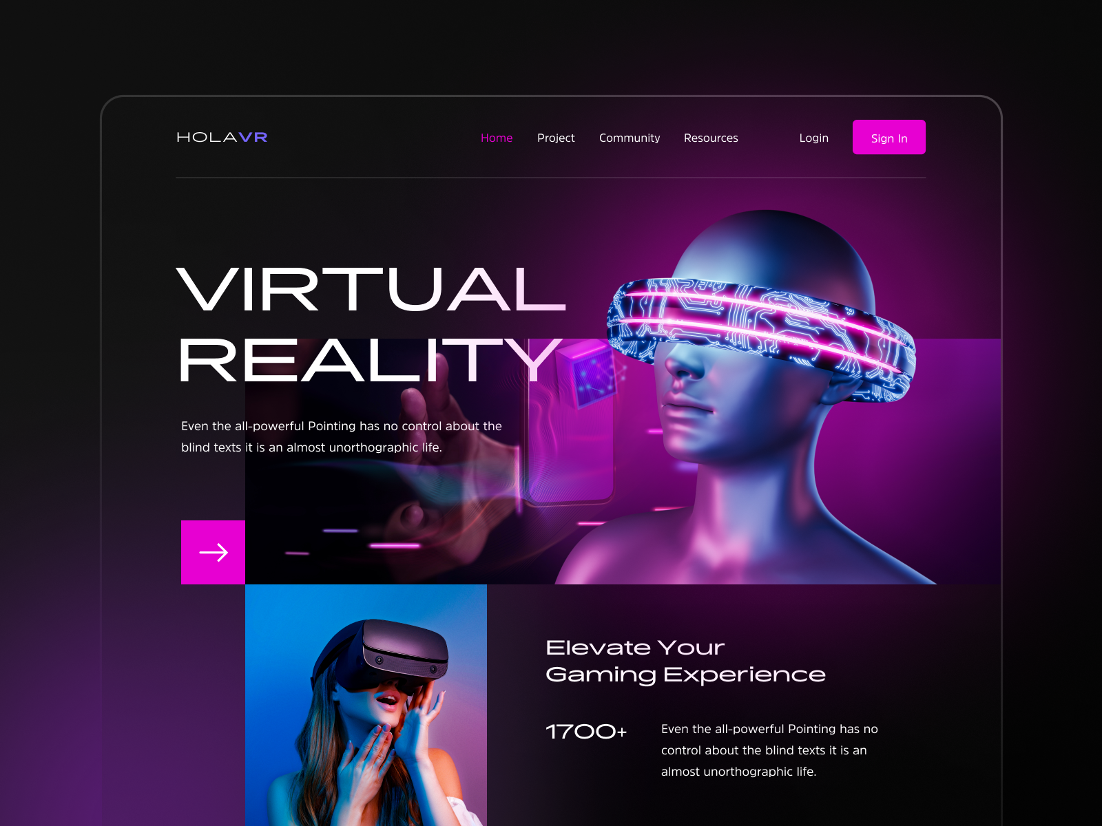 HolaVR Landing Page by Eshad on Dribbble