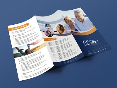 Trifold Brochure a4 brochure business clinic company doctor medical neuro therapy trifold