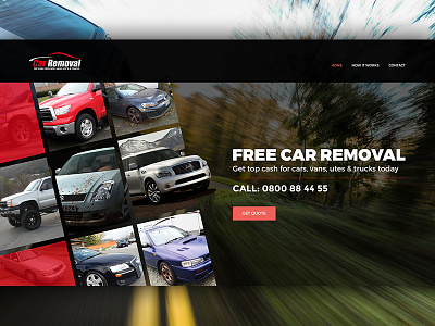 Car Removal Website Slider business car car wash clean creative modern rent rental ui ux website