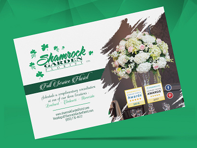 Wedding Post Card Design card clean flower flyer invitation marriage play card post card poster shamrock wedding
