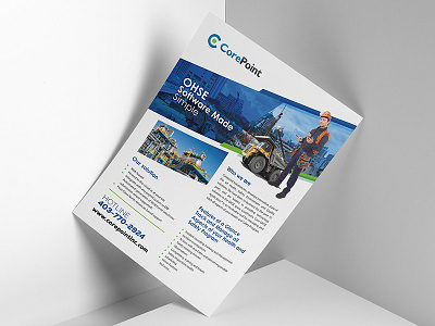 CorePoint Flyer Design a4 a5 branding construction corepoint flyer health management safety