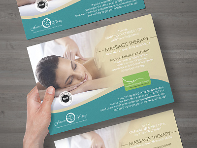 Massage Theraphy Flyer a4 beauty flyer forever letter massage rmt spa therapy woman young