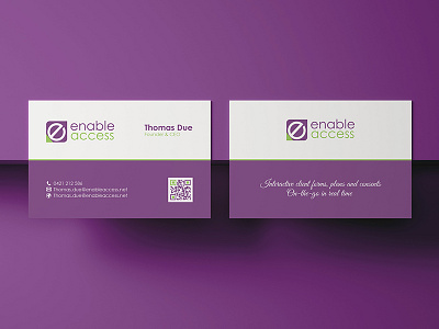 Enable Access Business Card access branding business card enable graphic design identity logo design software tech technology