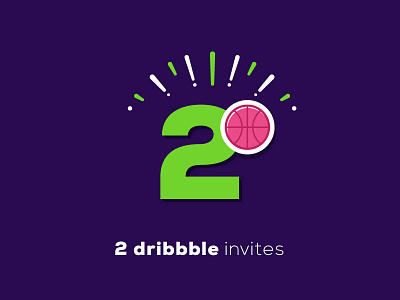 2 Dribbble Invites 2invites clean debut draft dribbbleinvite giveaway invite invites