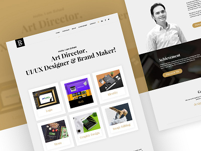 Personal Portfolio Website Design art branding designer graphic graphic designer identity personal portfolio psd ui ux web designer