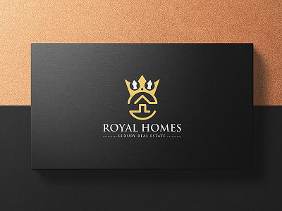 Royal Homes Logo branding design home identity logo luxurious luxury real estate royal