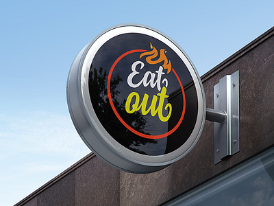 Eatout Logo bbq branding burger chicken coffee eat fast food fire identity logo out pizza restaurant shop